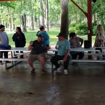 Neighbors sharing conversation during the outreach
