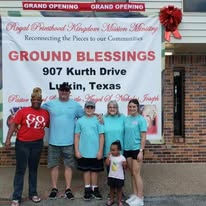 The Ground Blessings outreach team gathered at their grand opening