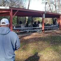 The outreach pavilion viewed from the park