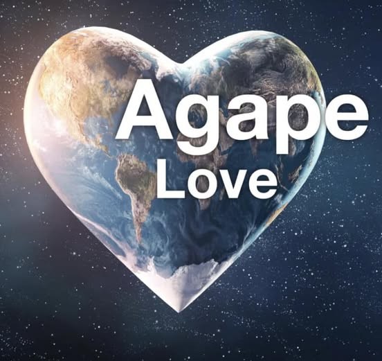 A heart-shaped world representing Agape love